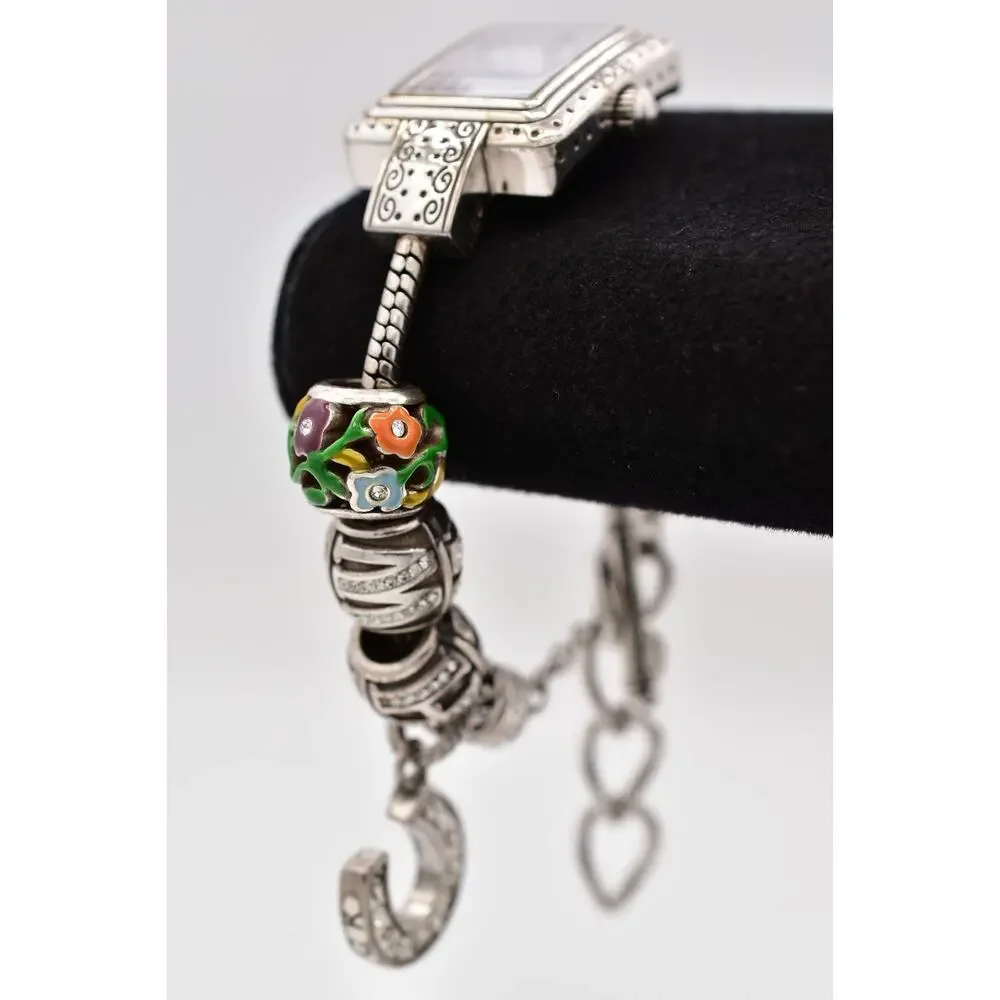 Brighton Short Hills Charm Watch Bracelet California Hawaii Travel Floral Bin2